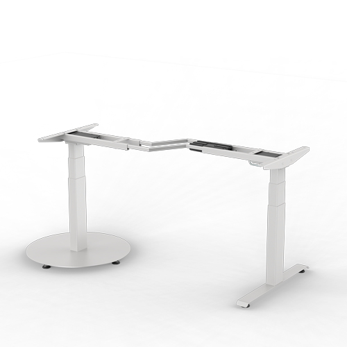 Victory  Series, 2-Leg, HAT Base,  Z-Frame, Disc Foot, 48"-72" x 30" x36" (Silver)__100136495-2VT-LX-C48Z-T30D-SLV-Back-Left-No-Top.png