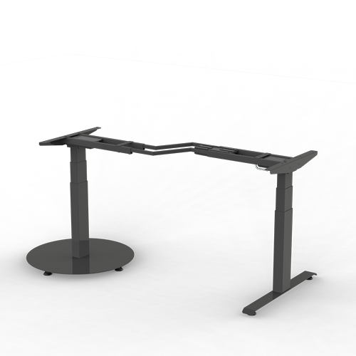 Victory  Series, 2-Leg, HAT Base,  Z-Frame, Disc Foot, 48"-72" x 30" x36" (Black)__100136496-2VT-LX-C48Z-T30D-BLK-Back-Left-No-Top.png