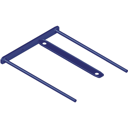 Fixadores de Arame/Plástico D-Clip 100 mm de Cor Azul Pack 100 unid.
