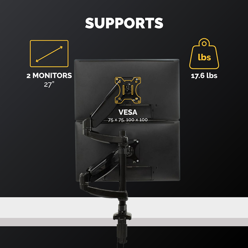 Dual Stacking Monitor Arm