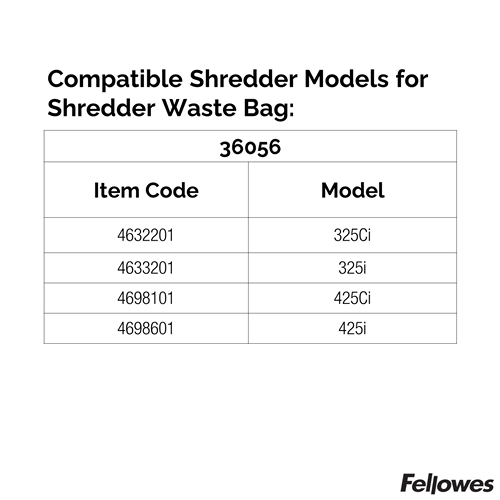 Shredder Waste Bags - 94L Approx (50 Pack)__36056_Compatible_Machines.png