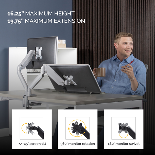 Platinum Dual Monitor Arm