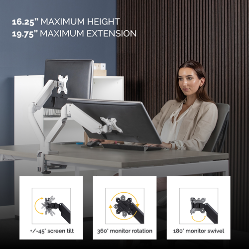 Platinum Dual Monitor Arm