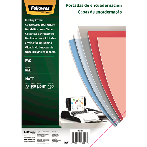 Capas PVC Opacas Cor Encarnada A4 180 mícrons Pack 100 unid.__5100201_410566_PVCMattRed_100PK_TY.png
