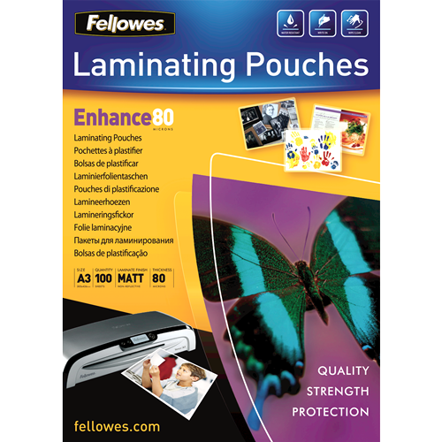 A3 matte Laminierfolie 80 Mikron - 100er Pack