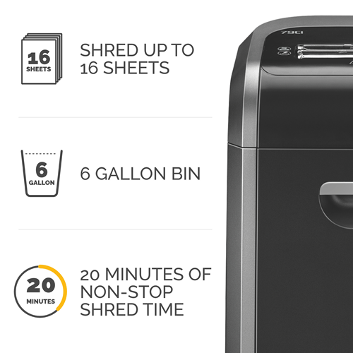 Powershred® 79Ci 100% Jam Proof Cross-Cut Shredder