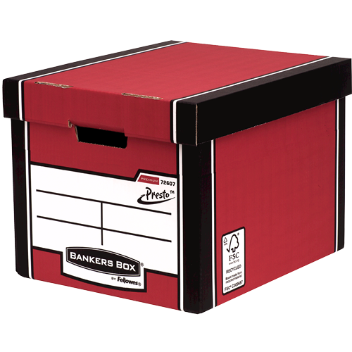 Premium Hohe Archivbox - Rot