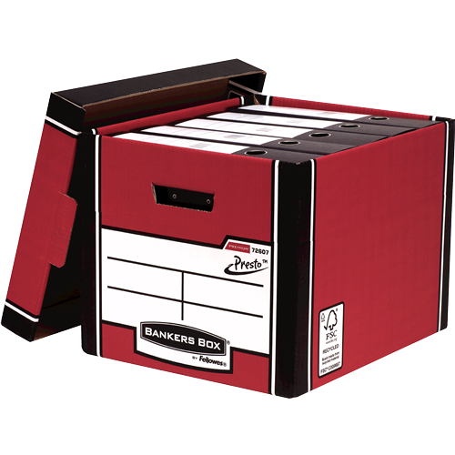 Bankers Box Premium Tall Storage Box - Red