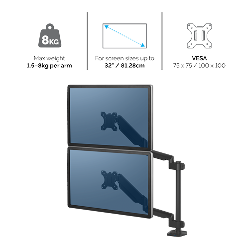 Platinum Series Dual Stacking Monitor Arm