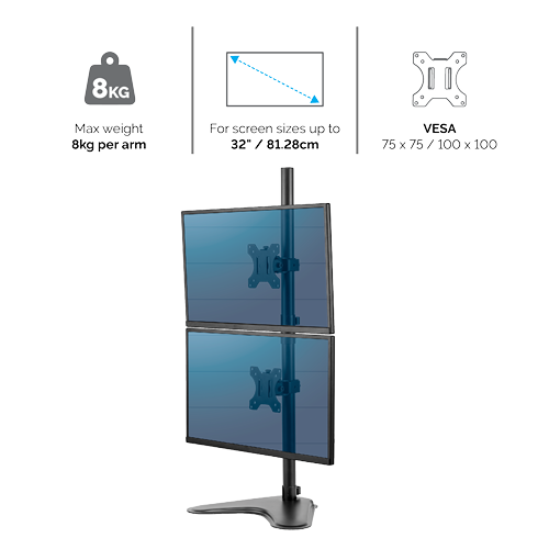 Professional Series™ Freestanding Dual Stacking Monitor Arm