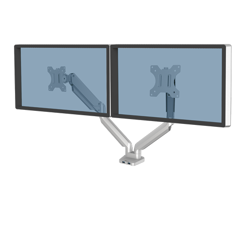 Platinum Series Dual Monitor Arm - Silver