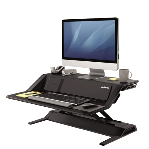 Lotus™ DX Sit-Stand Workstation  - Black__8081001_lotus_DX_black_standing_lh.png