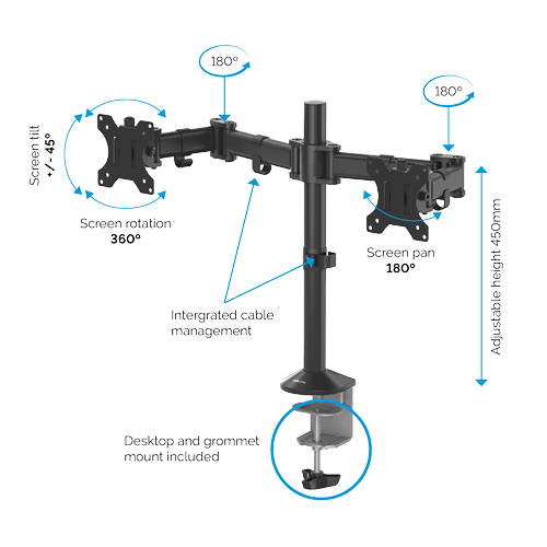 Reflex Dual Monitor Arm