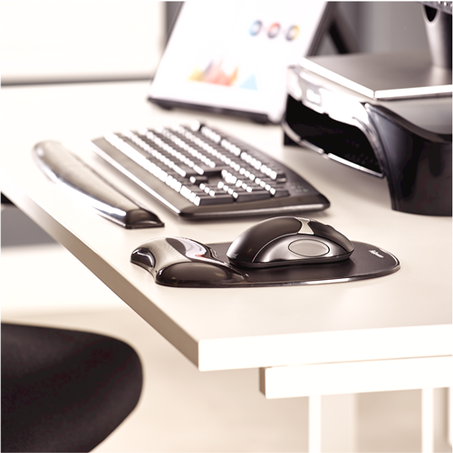 Crystals™ Gel Keyboard Wrist Support Black