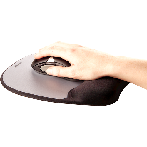 Reposamuñecas Espuma Memory Foam Plateado