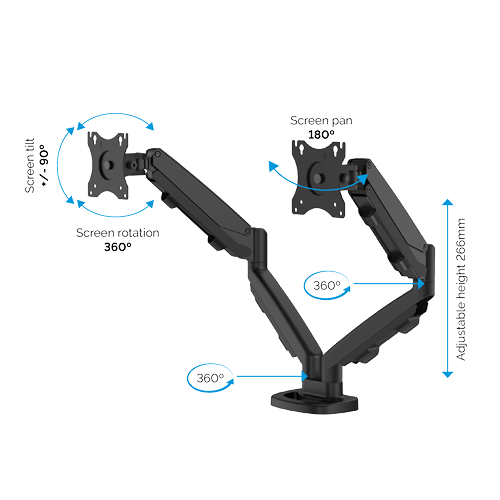 Eppa™ Dual Monitor Arm