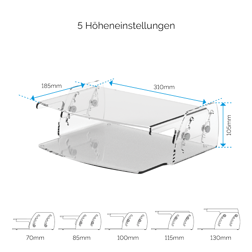 Clarity™ Series Höhenverstellbarer Monitor Ständer