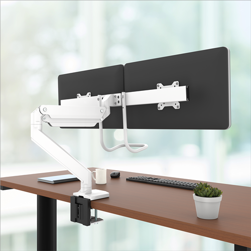 Eppa™ Dual Crossbar Monitor Arm - White