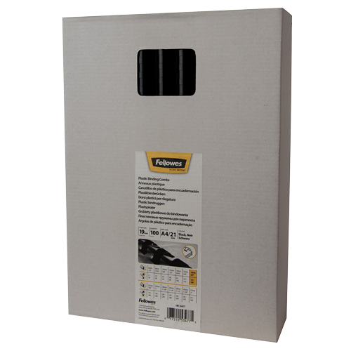 19mm Plastic Binding Combs - Black