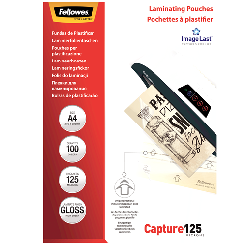 ImageLast A4 125 Micron Laminating Pouch - 100 pack