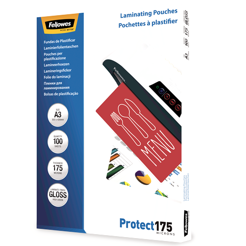 A3 Glossy 175 Micron Laminating Pouch - 100 pack