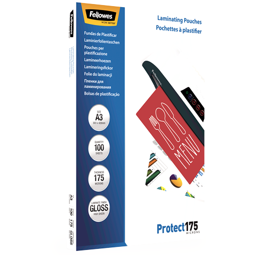 A3 Glossy 175 Micron Laminating Pouch - 100 pack