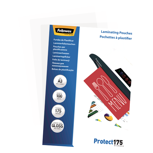 A3 Glossy 175 Micron Laminating Pouch - 100 pack