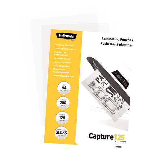 A4 Glossy 125 Micron Laminating Pouch - Value Pack