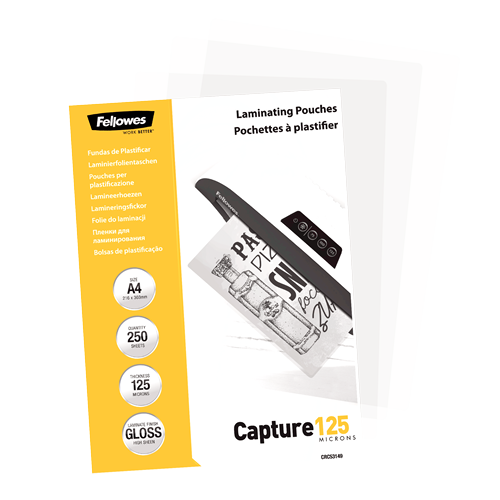 A4 Glossy 125 Micron Laminating Pouch - Value Pack
