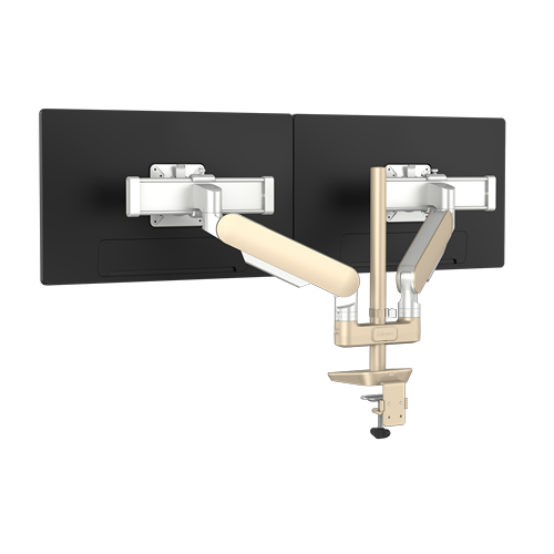Braço Para Monitor Duplo RisingEx™ 2MS Béige