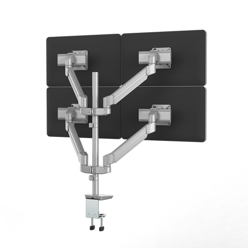 Sena Series Quad Motion + Slider Monitor Arm, Silver__SENAEX4-MS-SLV-R-Screens-05092022.png