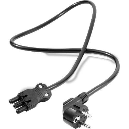 Schwarzes PVC-Kabel mit Stecker und eGST-Anschluss