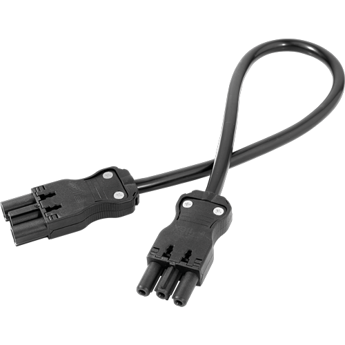 Schwarzes PVC-Patchkabel mit zwei eGST-Anschlüssen
