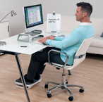 Man Working with I-Spire Home Office Workspace