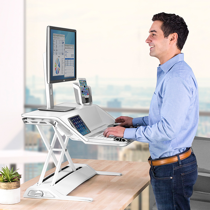 Fellowes sit store stand desk