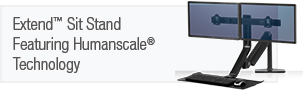 Extend� Sit Stand Featuring Humanscale� Technology 